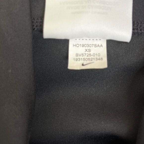 Nike Dri Fit Just Do It Spell Out Black Gray Colorblock Leggings Women Size XS - Picture 12 of 16